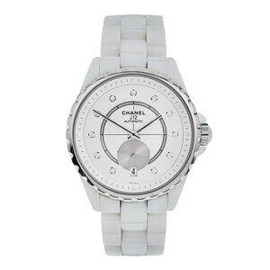 Chanel J12 Ceramic & Steel Silver Color Dial 37mm Automatic Women’s Watch H4345